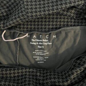 Hatch Maternity Before, During & After Crop Flare in Grey Houndstooth Size S